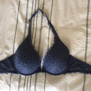 Blue/Navy Lace Halter Bra Aerie